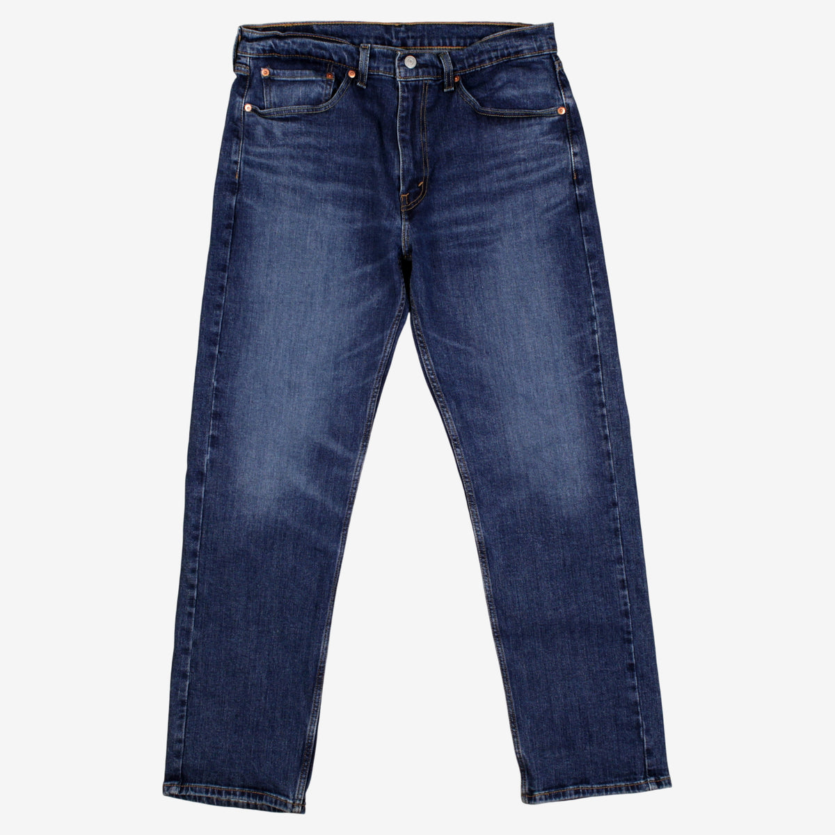 Levis 505 Jeans 34x32 Blue Regular Straight Dark Stonewash Mid Rise Denim