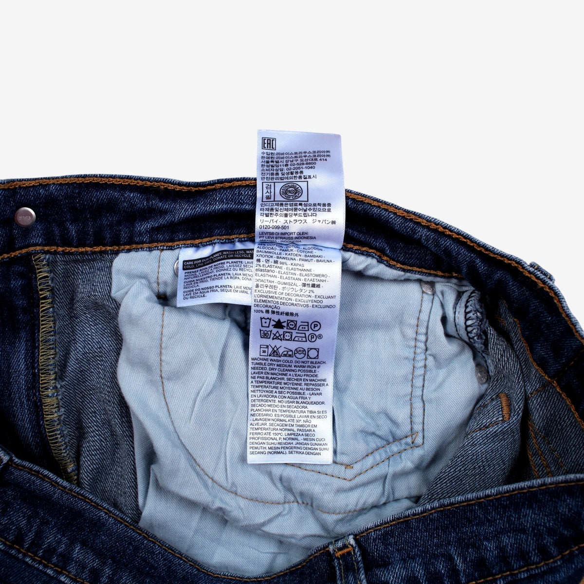 Levis 505 Jeans 34x32 Blue Regular Straight Dark Stonewash Mid Rise Denim