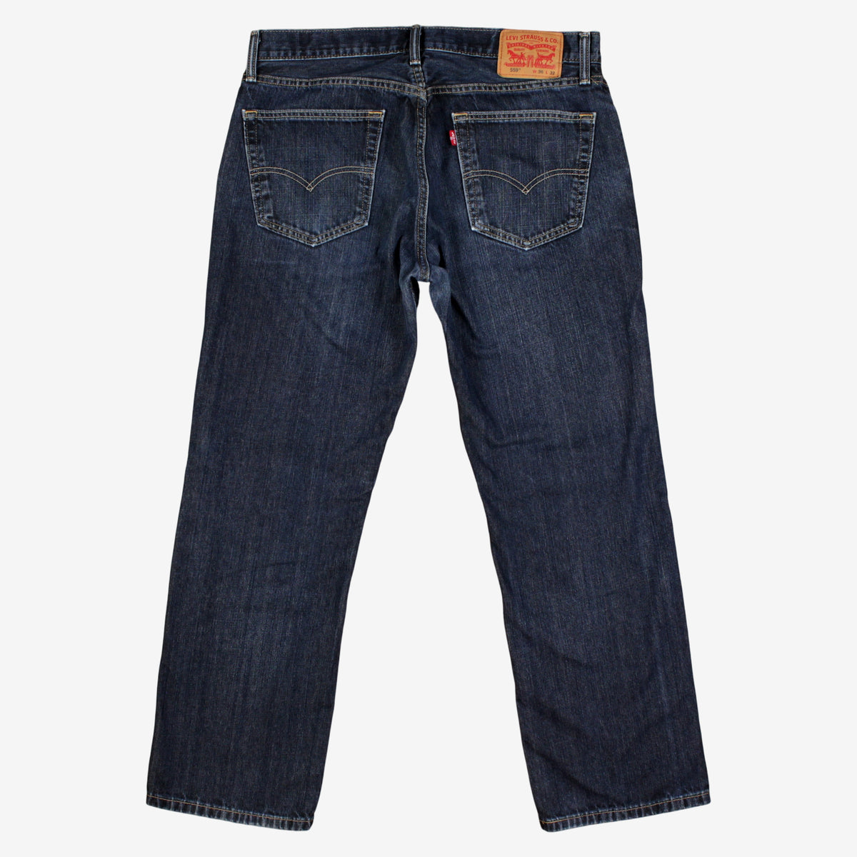 Levis 559 Jeans 35x31 Blue Relaxed Straight Faded Stonewash Denim