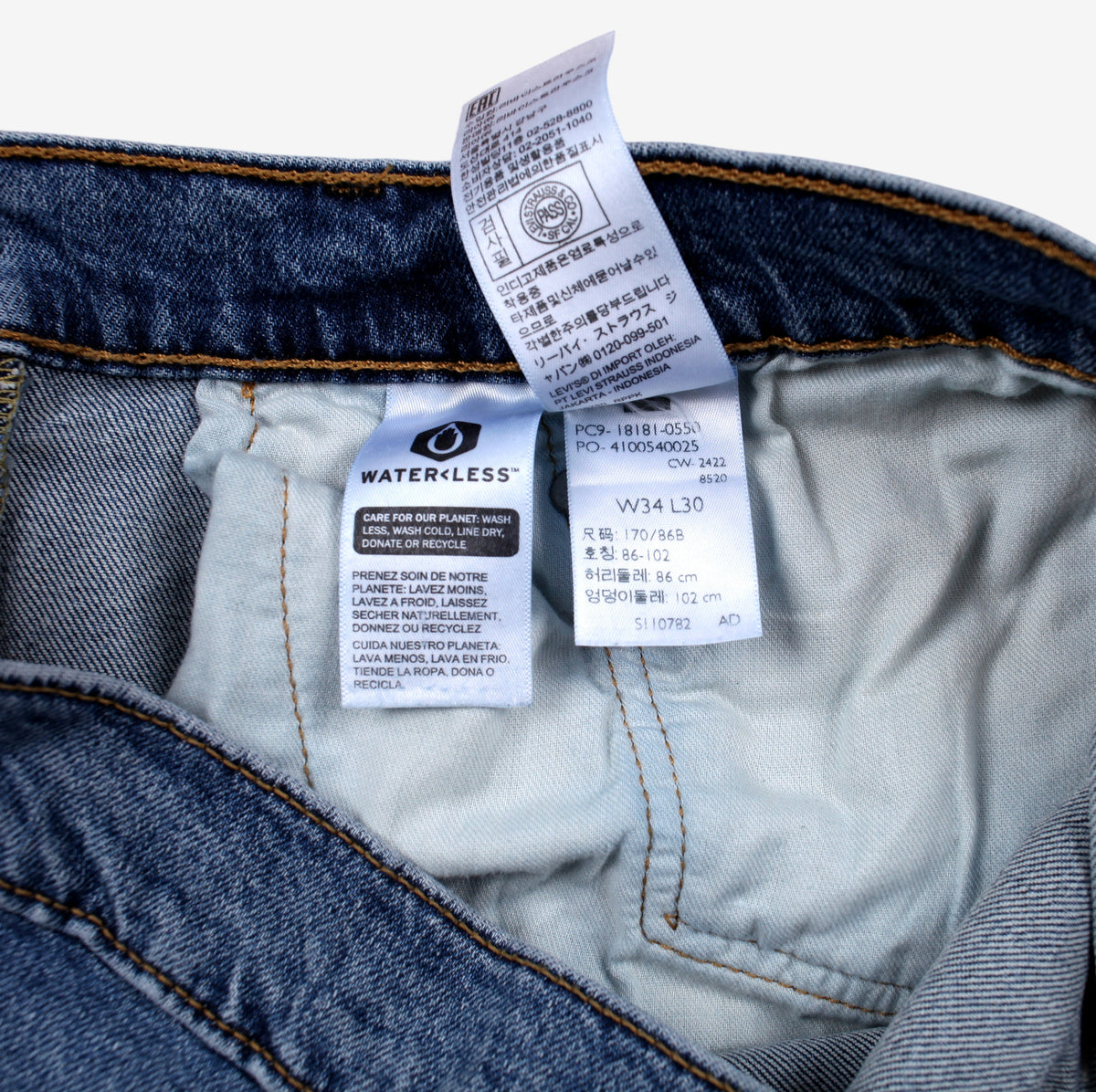 Levis 541 Jeans 34x30 Blue Slim Taper Stonewash Denim
