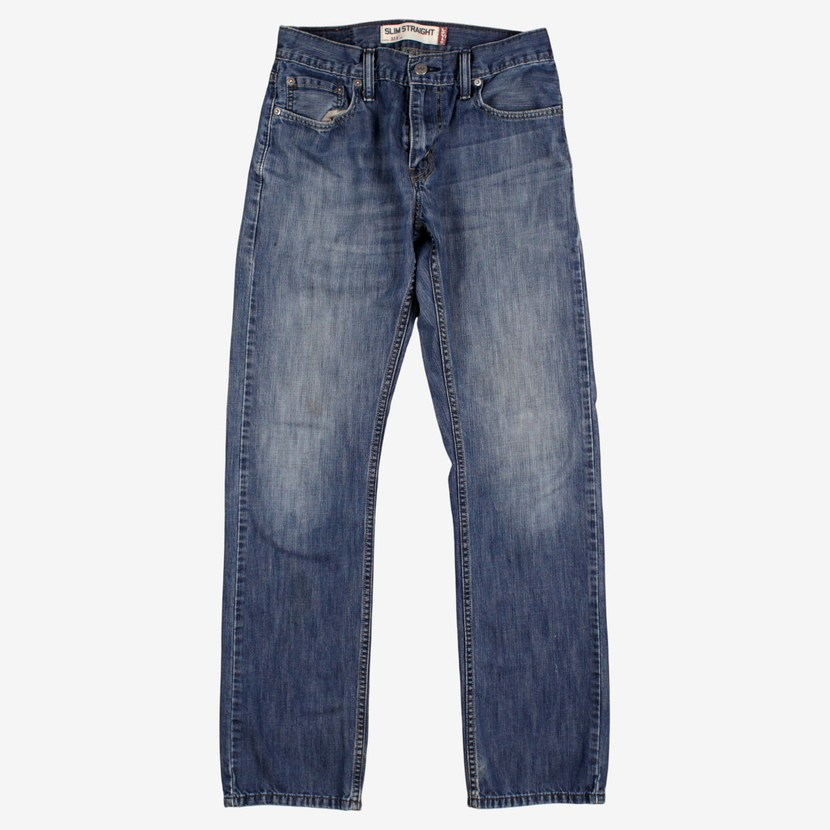 Levis 514 Jeans 29x32 Blue Regular Straight Slim Stonewash Red Tab Denim