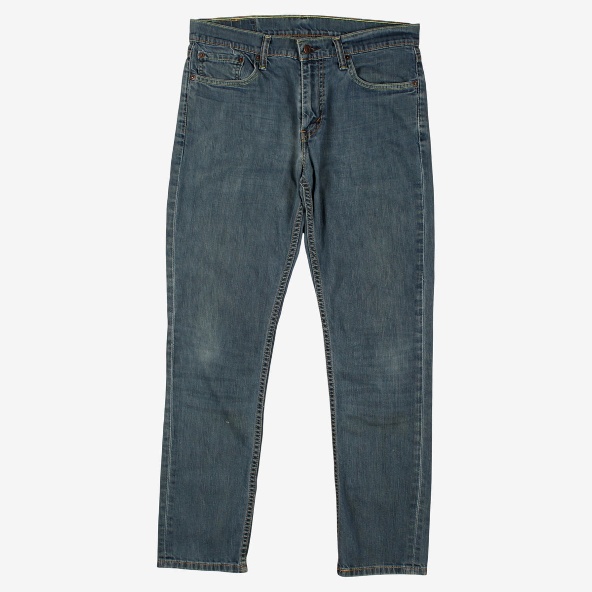 Levis 511 Jeans 33x32 Blue Slim Tapered Faded Stonewash Red Tab Denim