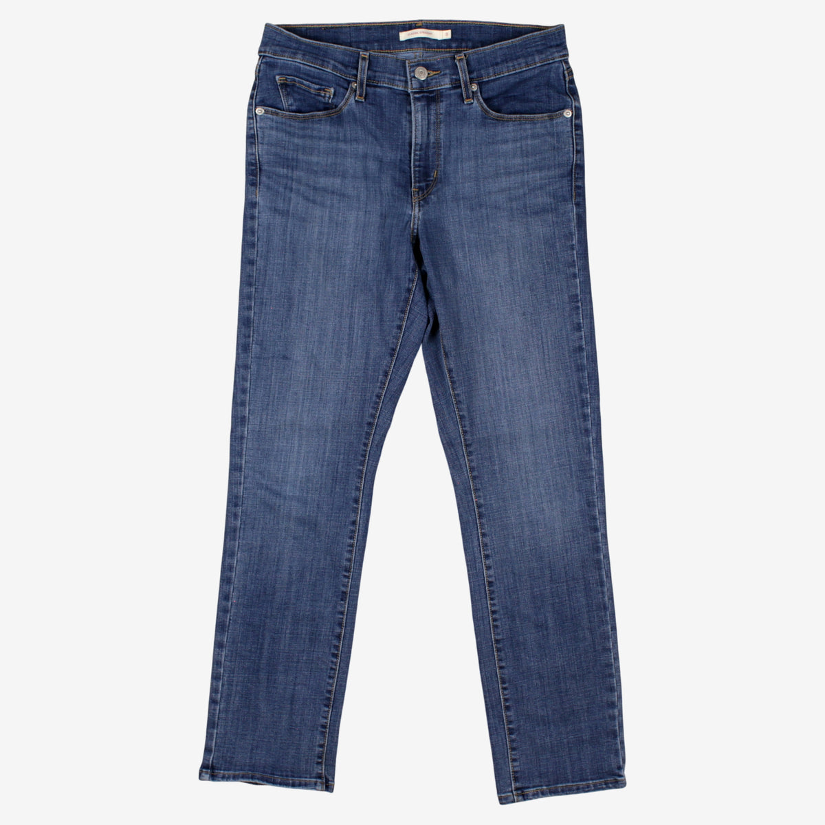 Levis Classic Straight Jeans 29x30 Womens Blue Stonewash Red Tab Denim