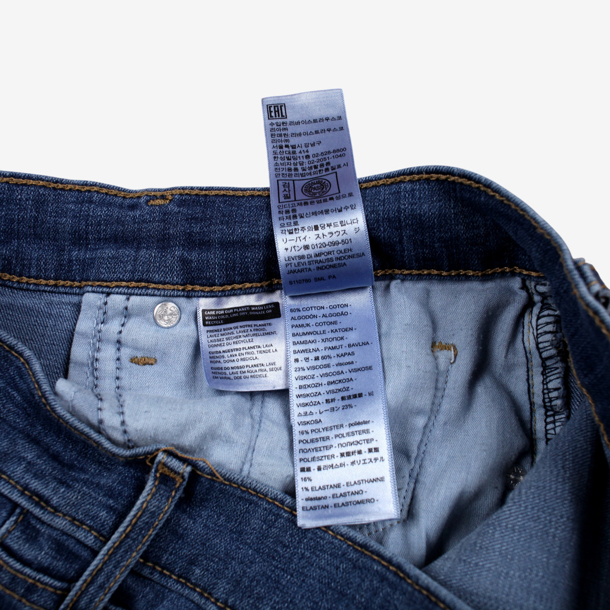 Levis Classic Straight Jeans 29x30 Womens Blue Stonewash Red Tab Denim