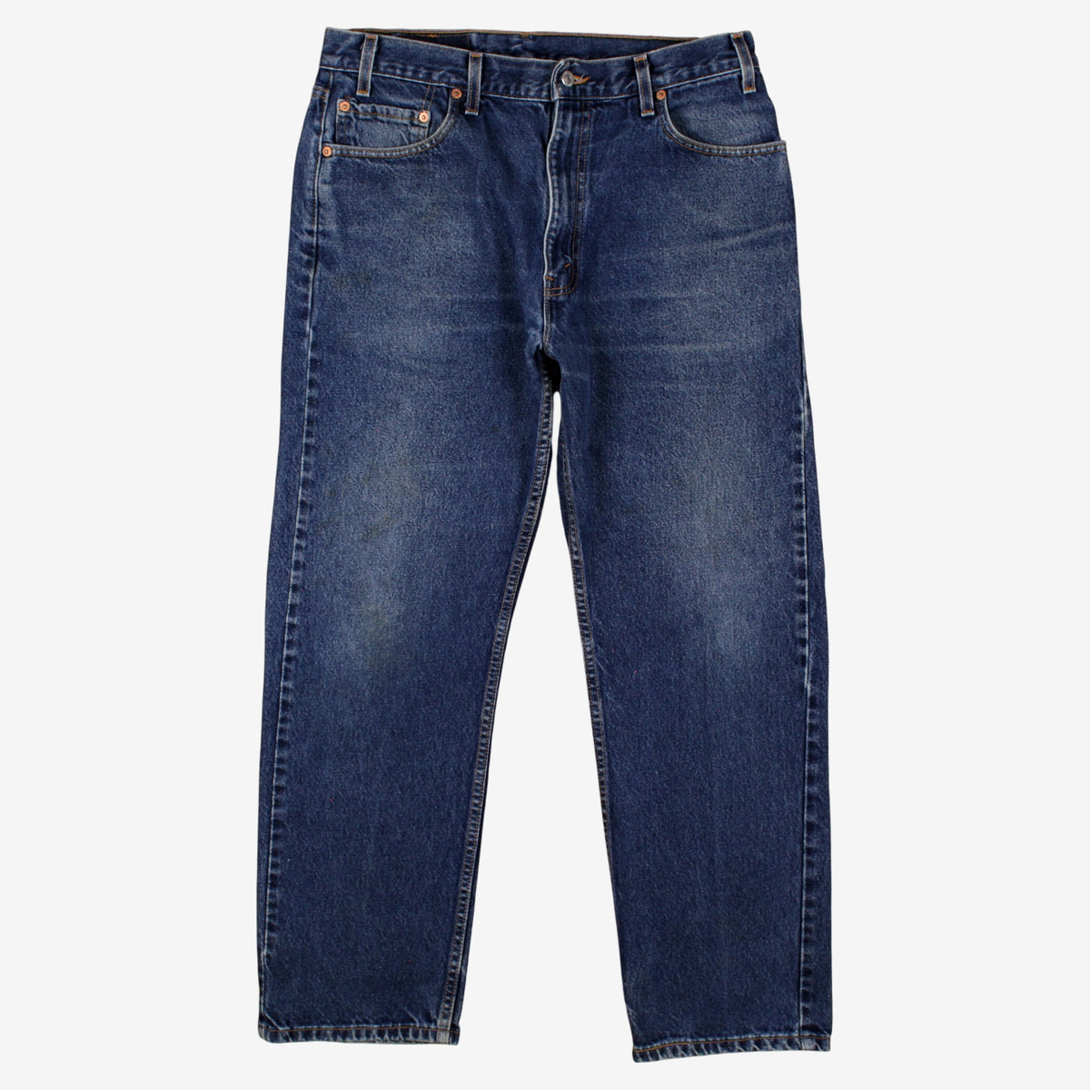 Levis 505 Jeans 34x29 Blue Regular Straight Faded Dark Stonewash Mid Rise Denim