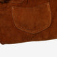 Vintage Suede Leather Vest M 60s Brown Western Cowboy Boho Hippie Gilet