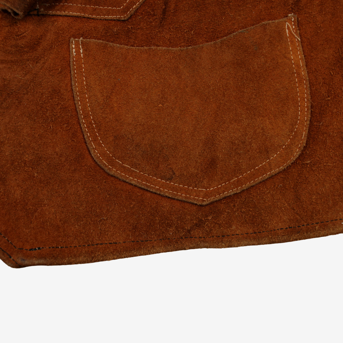Vintage Suede Leather Vest M 60s Brown Western Cowboy Boho Hippie Gilet