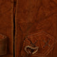 Vintage Suede Leather Vest M 60s Brown Western Cowboy Boho Hippie Gilet