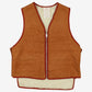 Vintage Lewein Clothing Ltd Lined Vest L Mens 70s Brown Cotton Sherpa Gilet