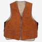 Vintage Suede Vest M Mens 80s Brown Tan Faux Shearling Casual Outdoor Gilet
