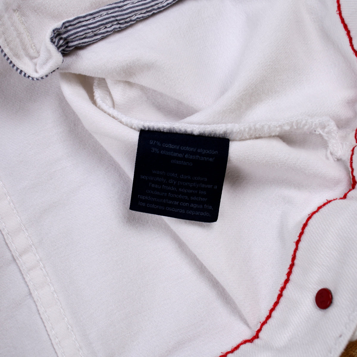 Tommy Hilfiger Denim Trucker Jacket XL Womens White Cotton Blend Preppy Casual