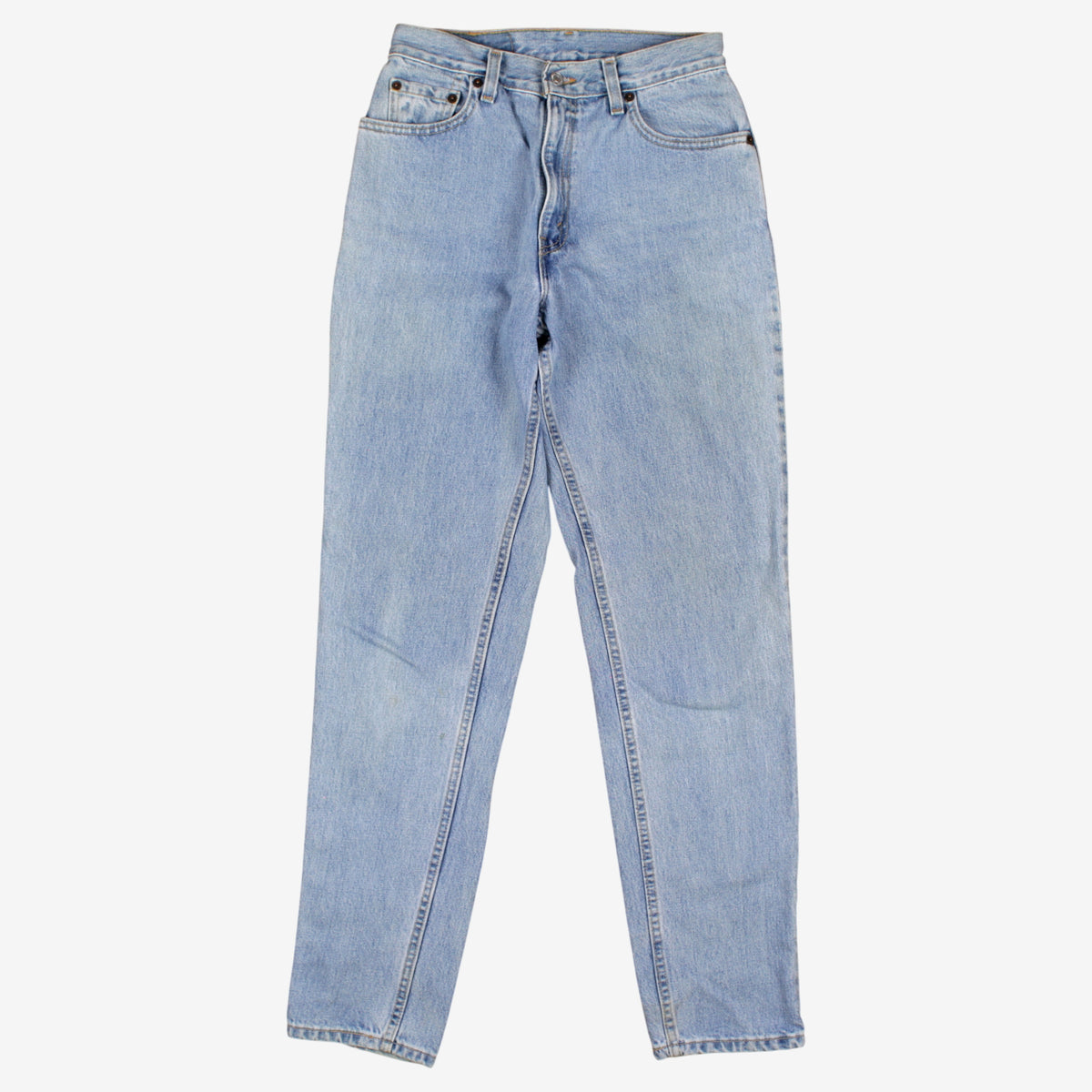 Levis 550 Jeans 27x33 Womens Blue Relaxed Taper USA Made Light Stonewash Denim