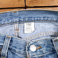 Levis 550 Jeans 27x33 Womens Blue Relaxed Taper USA Made Light Stonewash Denim