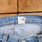 Levis 550 Jeans 27x33 Womens Blue Relaxed Taper USA Made Light Stonewash Denim