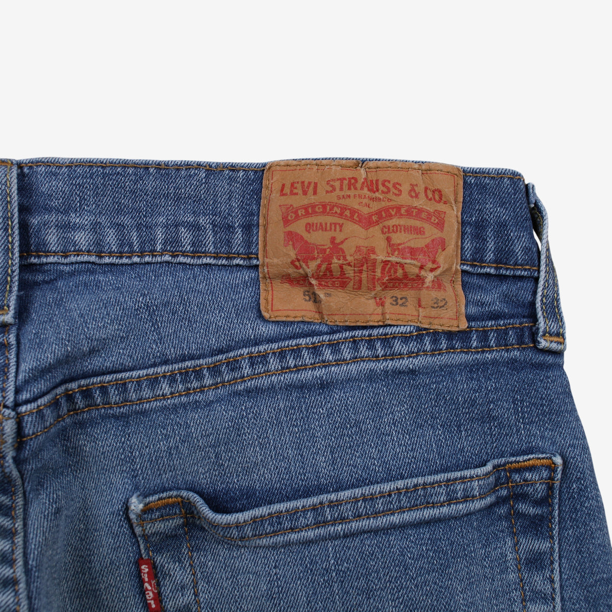 Levis 513 Jeans 30x31 Blue Slim Straight Medium Stonewash Zip Denim