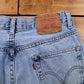 Levis 550 Jeans 30x29 Blue Relaxed Taper Light Stonewash Zip Fly Mid Rise Denim