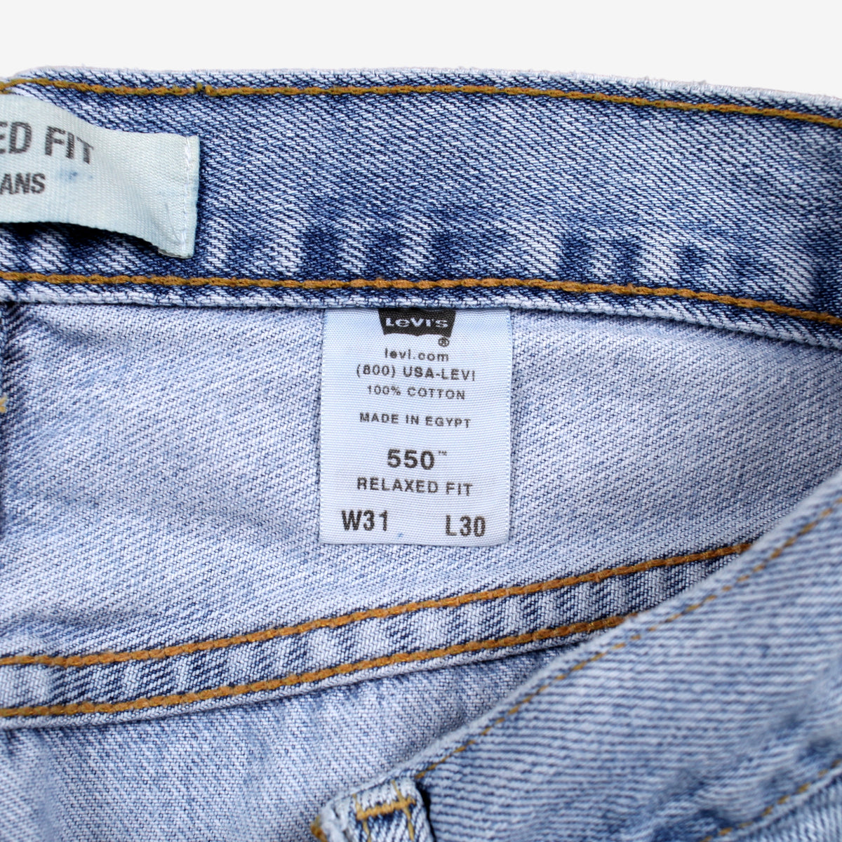 Levis 550 Jeans 30x29 Blue Relaxed Taper Light Stonewash Zip Fly Mid Rise Denim