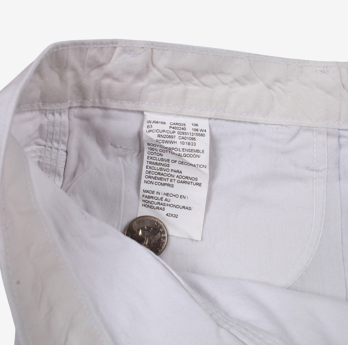 Dickies Painters Trousers Pants 42x32 Mens 00s White Straight Utility Heavy