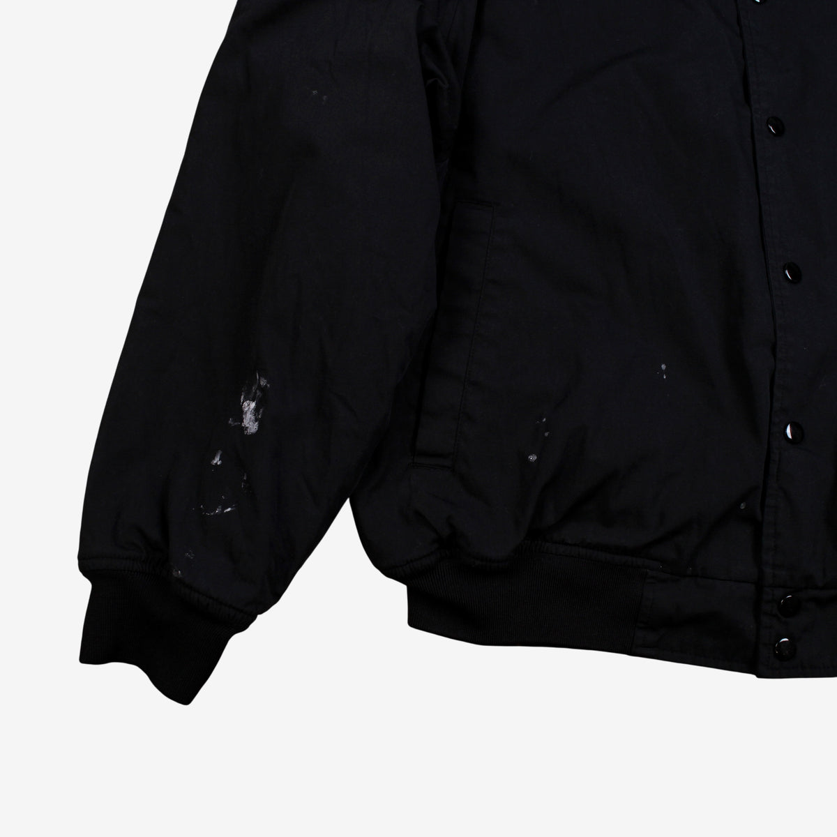 Vintage Westark Bomber Jacket 2XL Mens Black Cotton Blend Lined Workwear