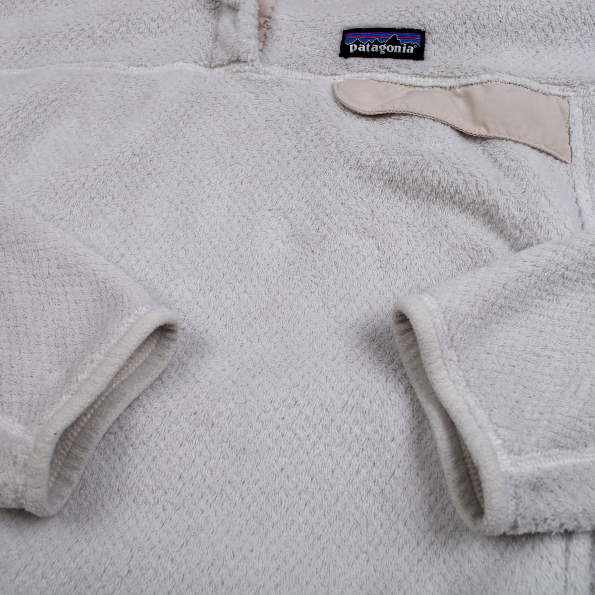 Patagonia Fleece Snap T Sweatshirt XL Womens Logo Patch Pile Outdoor White