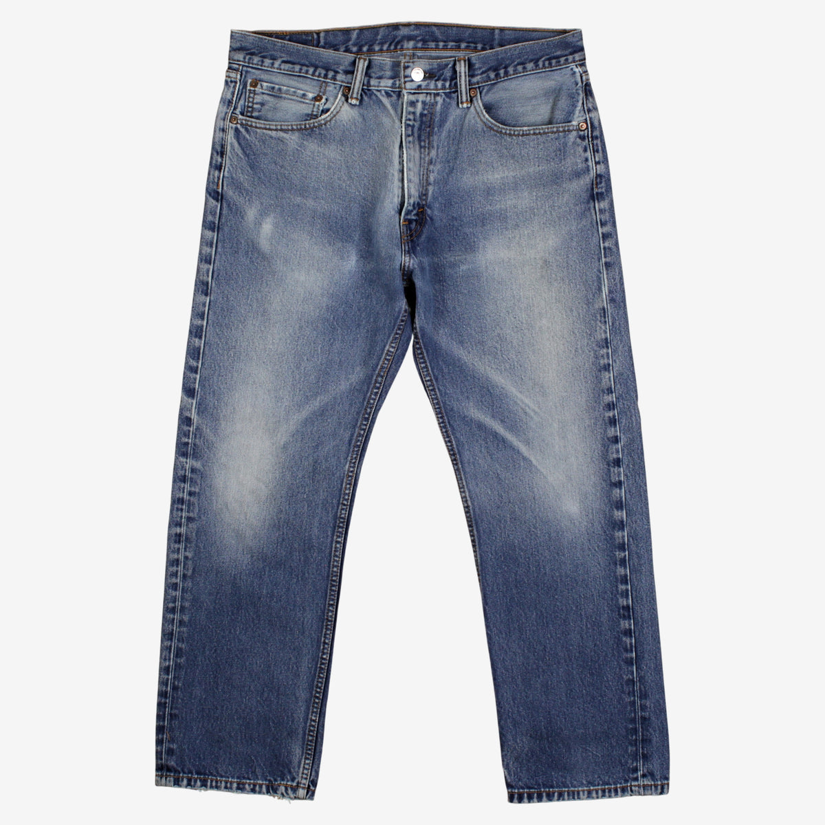 Levis 505 Jeans 36x30 Blue Regular Straight Faded Stonewash Red Tab Denim