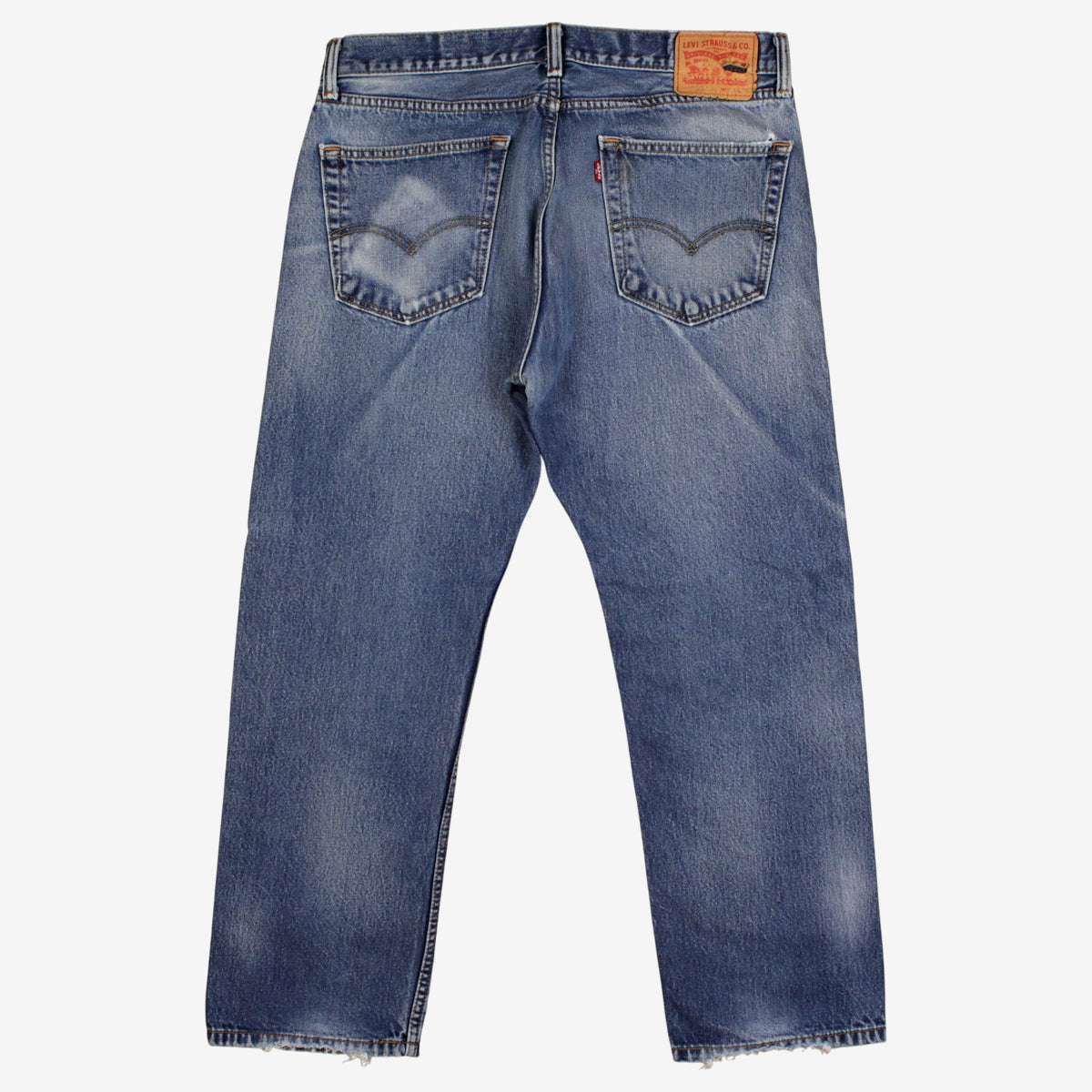 Levis 505 Jeans 36x30 Blue Regular Straight Faded Stonewash Red Tab Denim