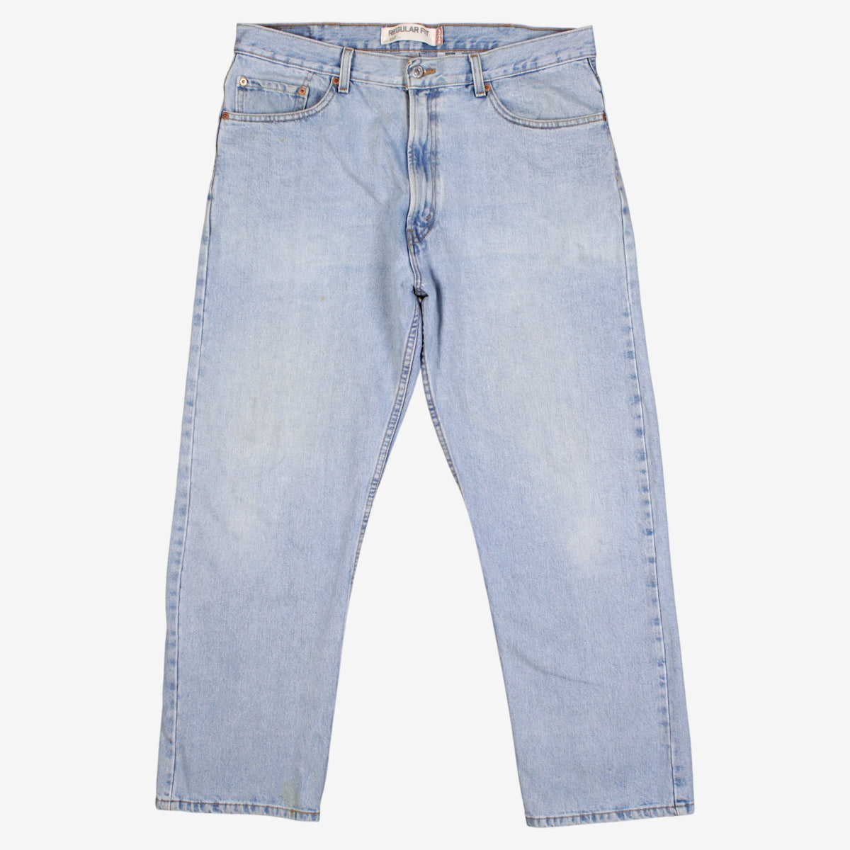 Levis 505 Jeans 36x30 Blue Regular Straight Light Stonewash Red Tab Denim