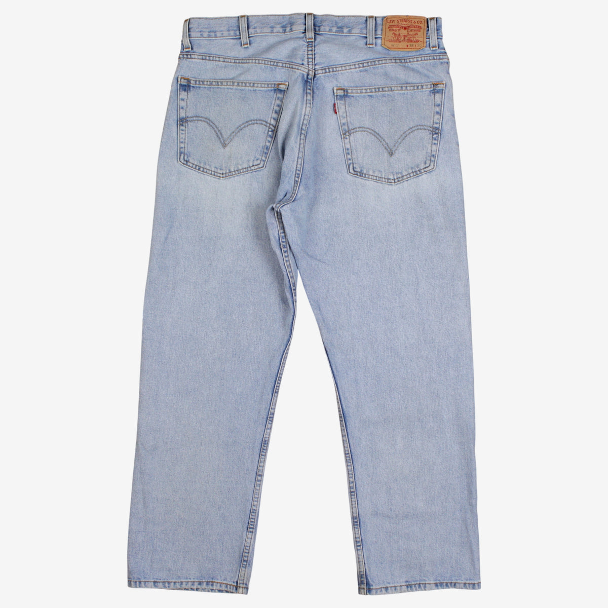 Levis 505 Jeans 36x30 Blue Regular Straight Light Stonewash Red Tab Denim