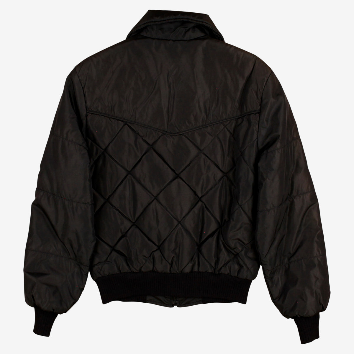 Vintage Miller Outerwear Bomber Jacket S Mens 90s Black USA Made Quilted Lined