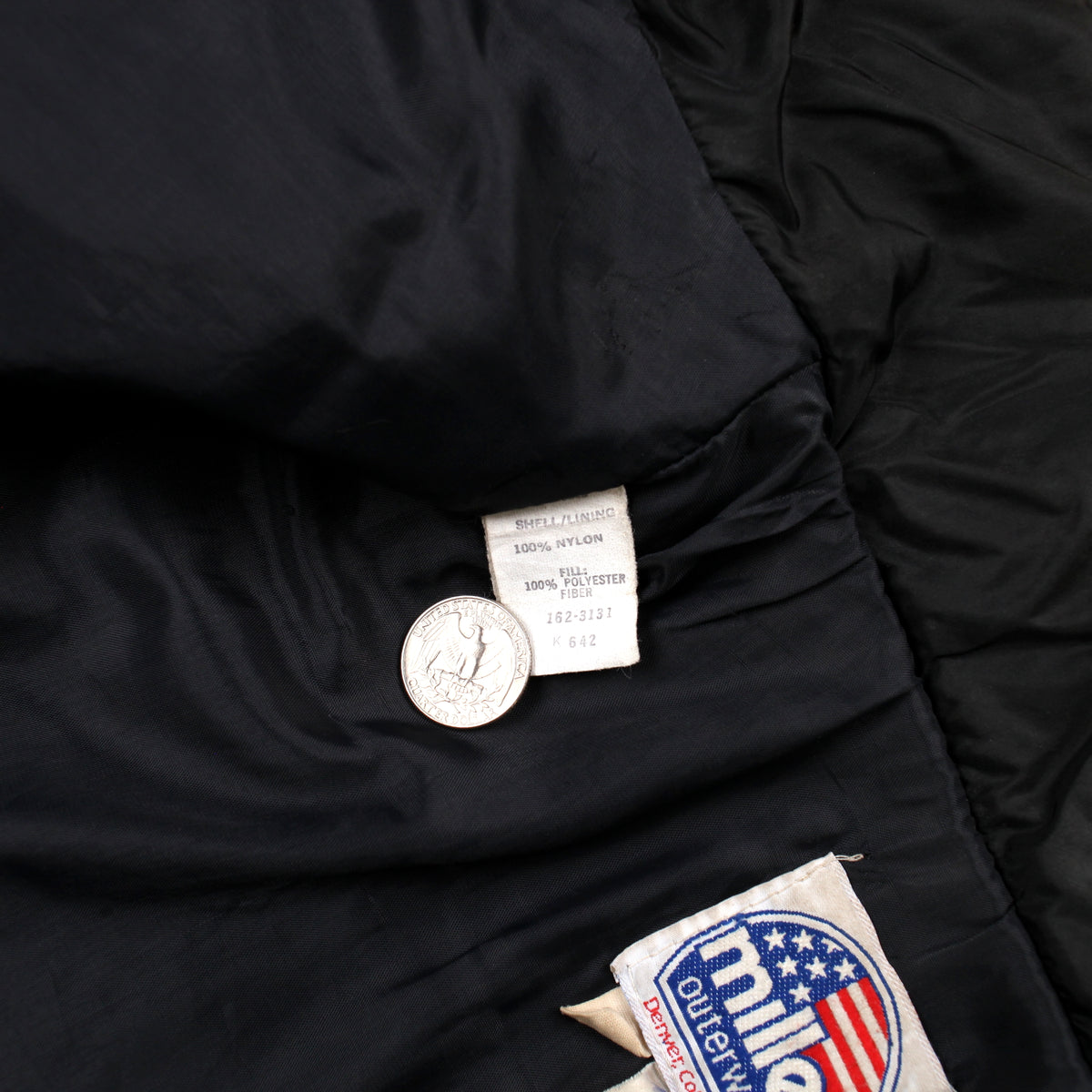 Vintage Miller Outerwear Bomber Jacket S Mens 90s Black USA Made Quilted Lined