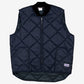 Vintage Big Smith Quilted Vest XL Mens 90s Blue USA Made Nylon Chore Gilet