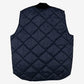 Vintage Big Smith Quilted Vest XL Mens 90s Blue USA Made Nylon Chore Gilet