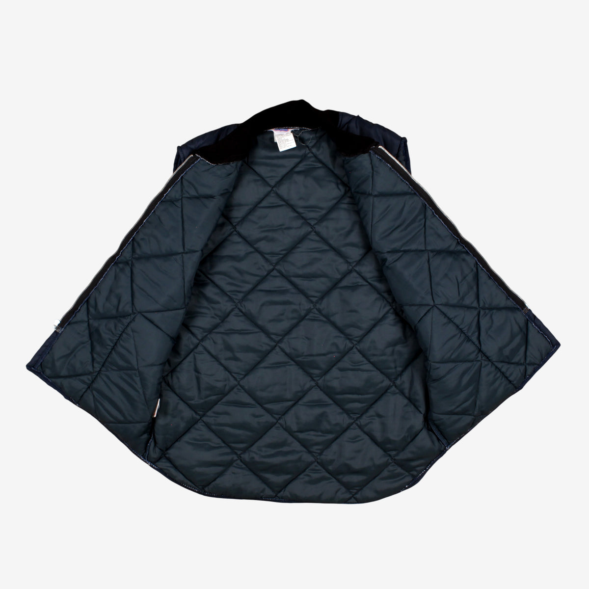 Vintage Big Smith Quilted Vest XL Mens 90s Blue USA Made Nylon Chore Gilet