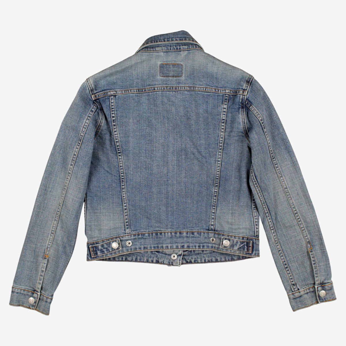 Levis Denim Jacket S Womens Blue Stretch Trucker Button Front Western Casual