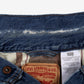 Levis Denim Vest M Mens Blue Plaid Lined Western Trucker Jacket Gilet Cut Off
