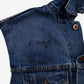 Levis Denim Vest M Mens Blue Plaid Lined Western Trucker Jacket Gilet Cut Off