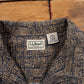 Vintage L.L. Bean Shirt M Mens Button 90s Cotton Geometric Camp Collar Blue