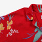 Vintage Mr Witt Hawaiian Shirt L Mens Button 90s Cotton Floral Red
