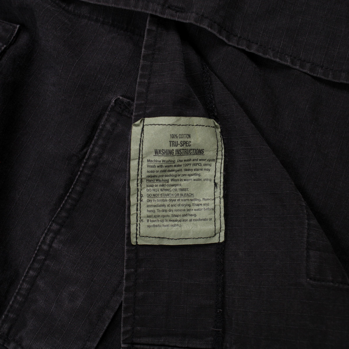Tru Spec Jacket XL Mens Black Cotton Rip Stop Field Military Army