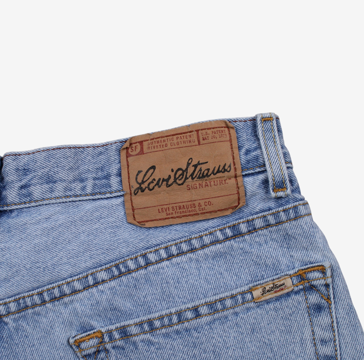 Levis Signature Jeans 34x34 Blue Light Stonewash Denim Regular Fit