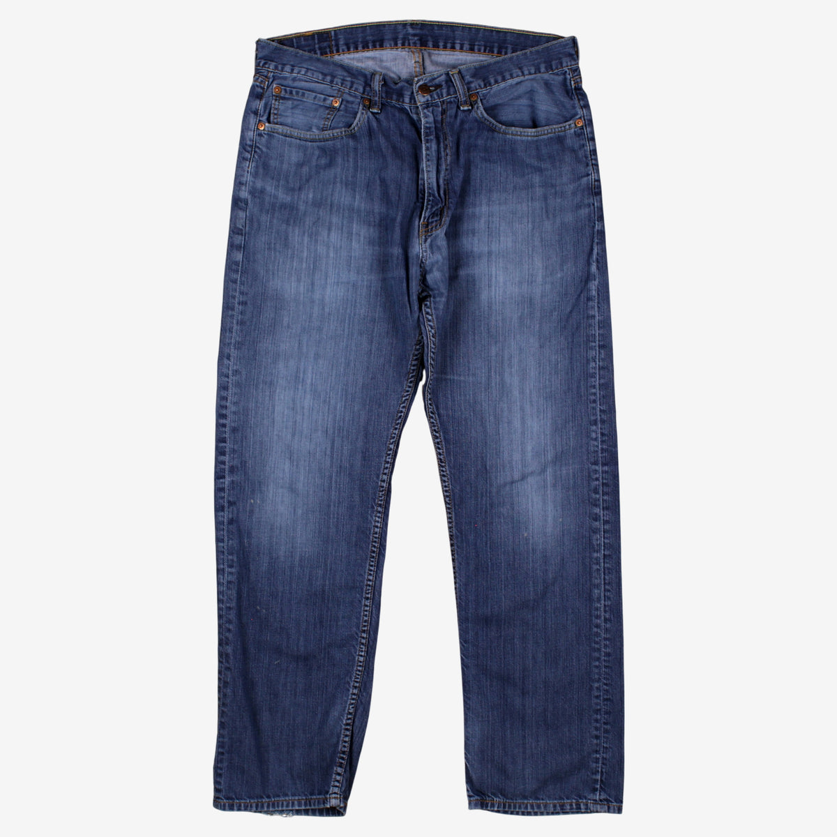 Levis 505 Jeans 35x30 Blue Regular Straight Faded Stonewash Red Tab Denim