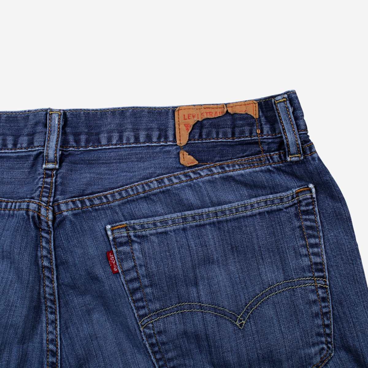 Levis 505 Jeans 35x30 Blue Regular Straight Faded Stonewash Red Tab Denim