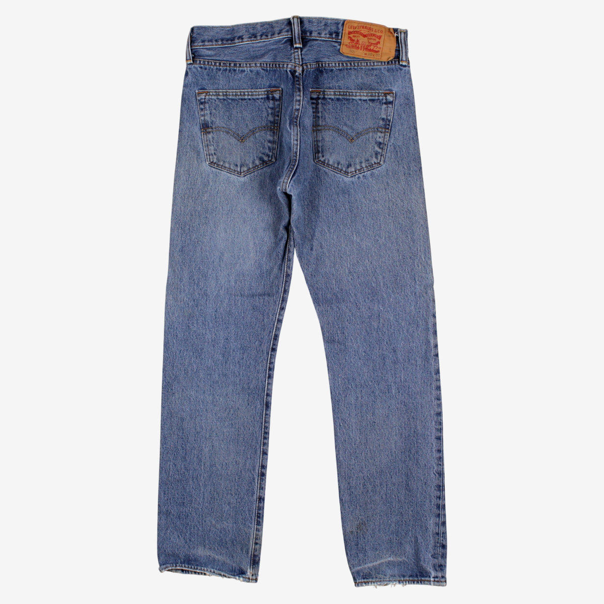 Levis 501 Jeans 30x30 Blue Regular Straight Faded Stonewash Red Tab Denim