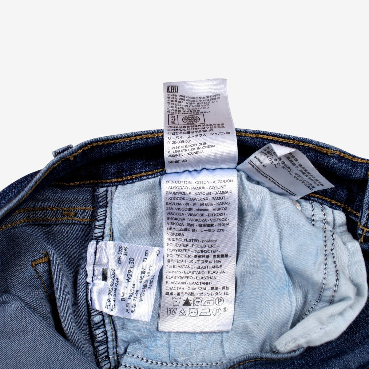 Levis Classic Straight Y2k Jeans 29x30 Womens Blue Stonewash Denim