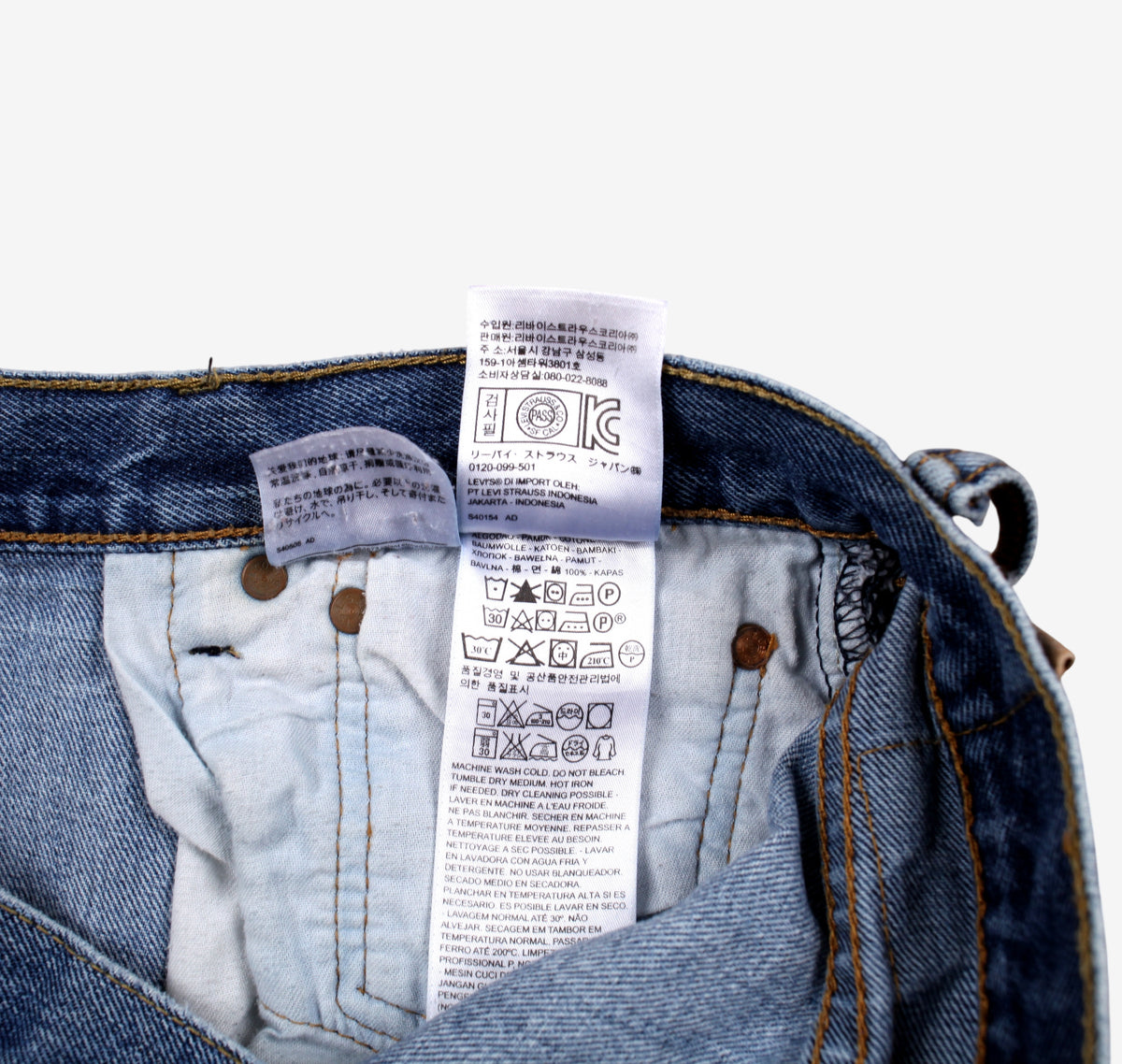 Levis 501 Jeans 34x30 Blue Regular Straight Stonewash Red Tab Denim