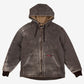 Wolverine Jacket M Mens Brown Canvas Hooded Full Zip Sherpa Lined Utility Active