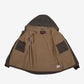 Wolverine Jacket M Mens Brown Canvas Hooded Full Zip Sherpa Lined Utility Active
