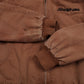 Swingster Workwear Bomber Jacket M Mens Brown Canvas Hooded Lined Active Utility