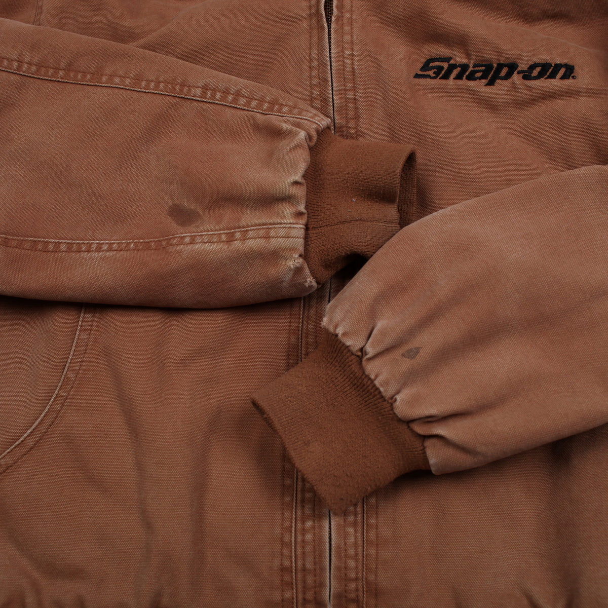 Swingster Workwear Bomber Jacket M Mens Brown Canvas Hooded Lined Active Utility