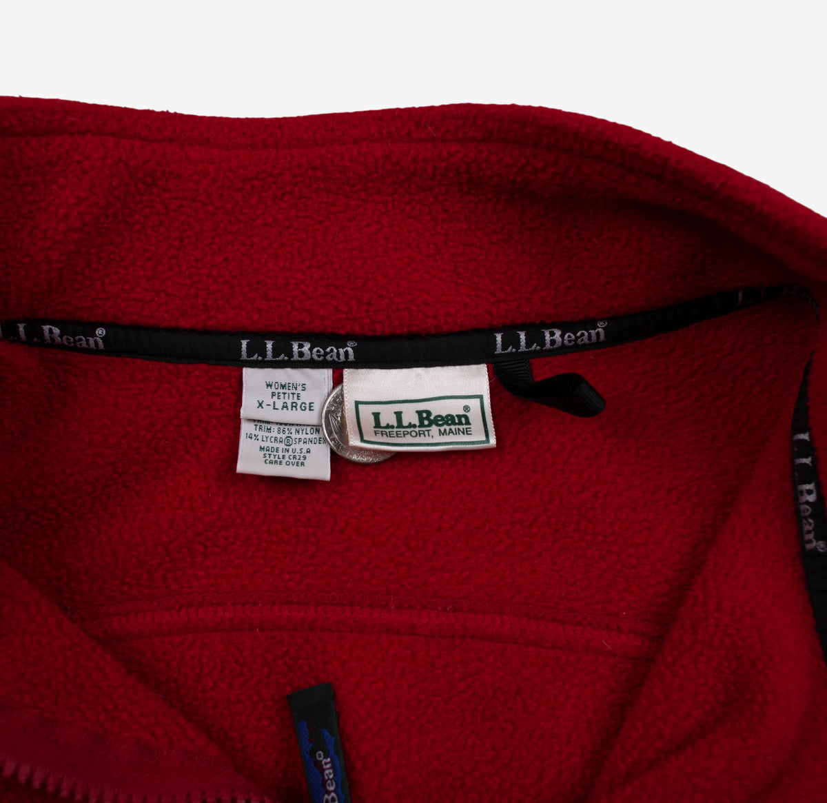 Vintage L.L. Bean Vest XL Womens 90s Red USA Made Petite Outdoor Hiking Gilet